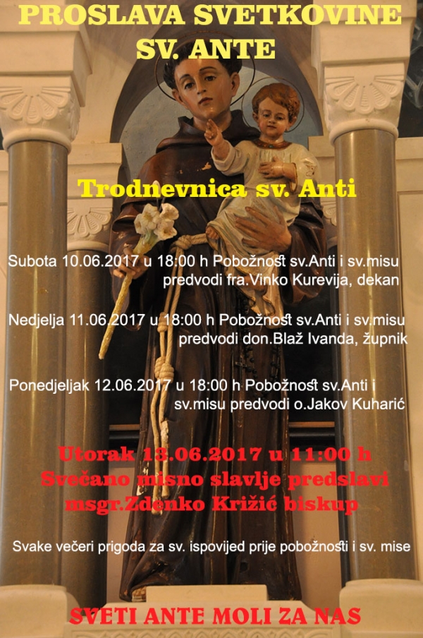 Proslava svetkovine sv. Ante Padovanskog